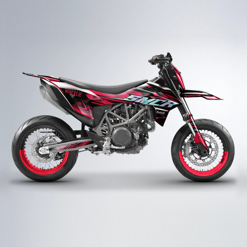 SEBBE ROSEN KTM SMC 690 supermoto graphics kit in Red