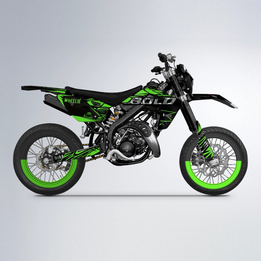 SEBBE ROSEN Rieju MRT supermoto graphics kit in Green