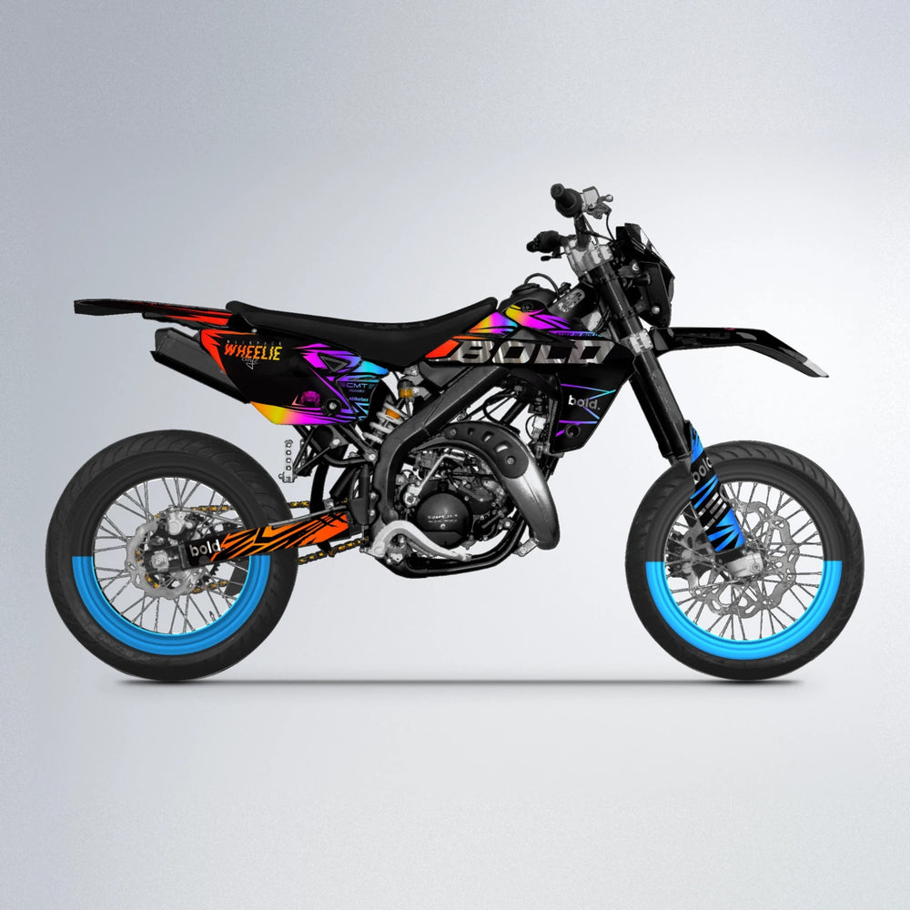 SEBBE ROSEN Rieju MRT supermoto graphics kit in Sunset Fade