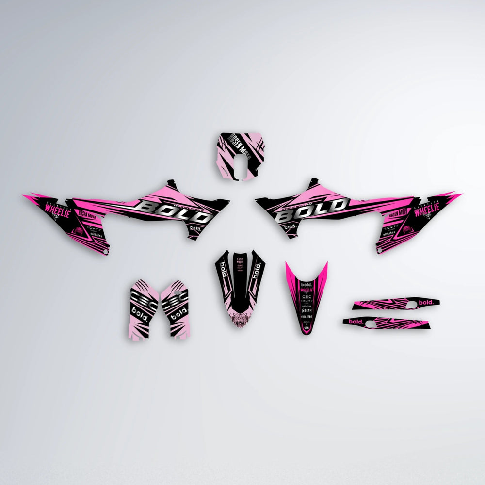SEBBE ROSEN Stark Varg SM graphics kit parts layout in Flamingo