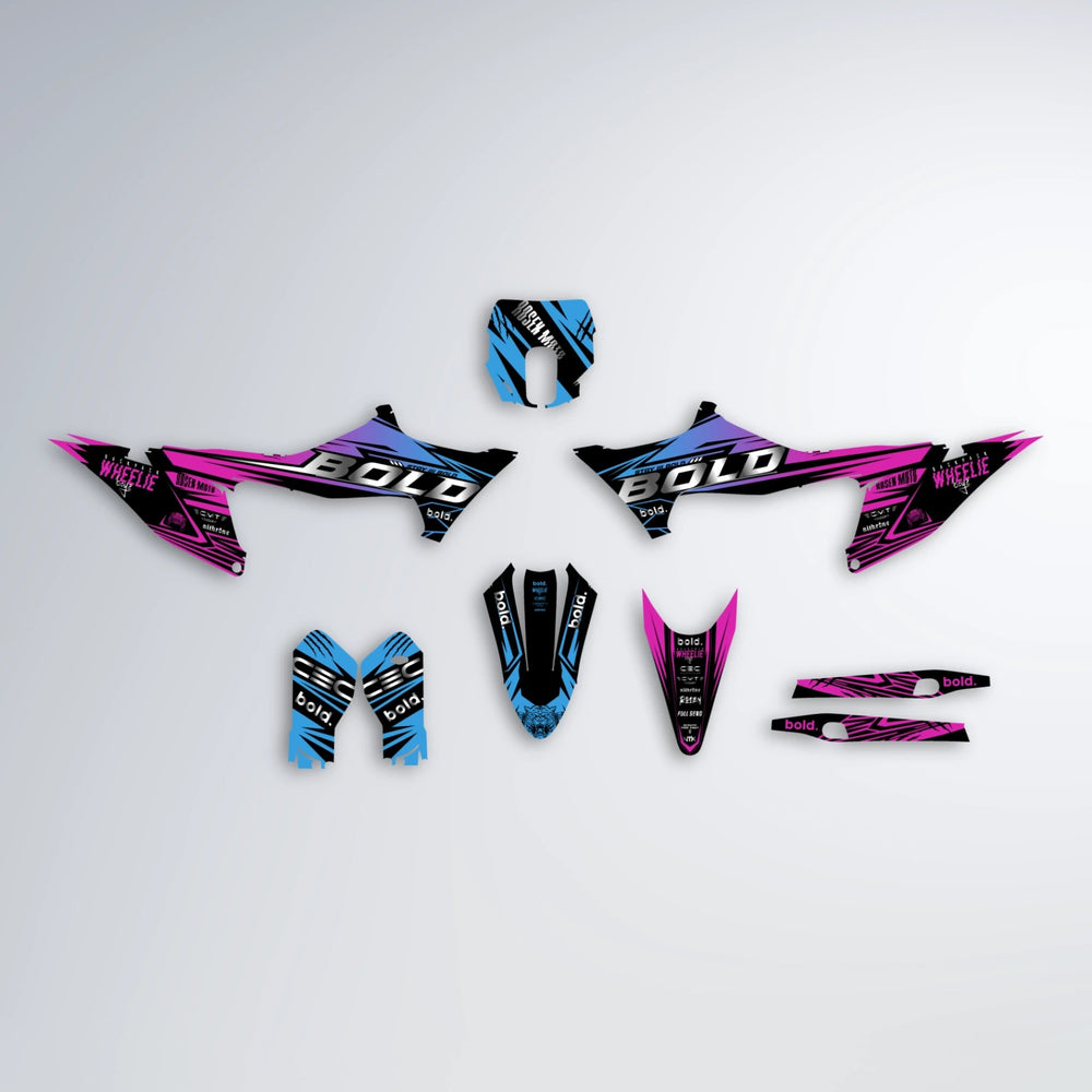 SEBBE ROSEN Stark Varg SM graphics kit parts layout in Pink & Light Blue