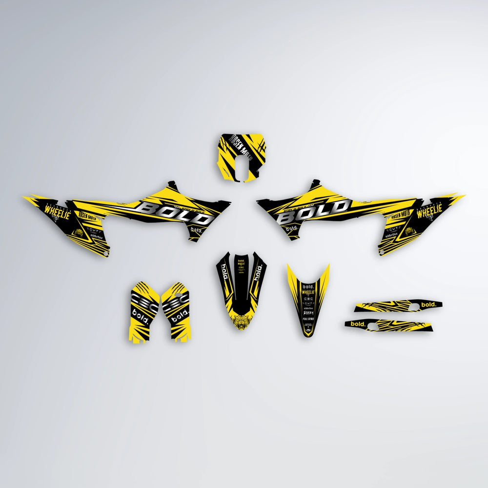 SEBBE ROSEN Stark Varg SM graphics kit parts layout in Yellow
