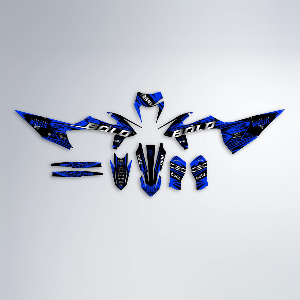 SEBBE ROSEN graphics kit parts layout in Blue