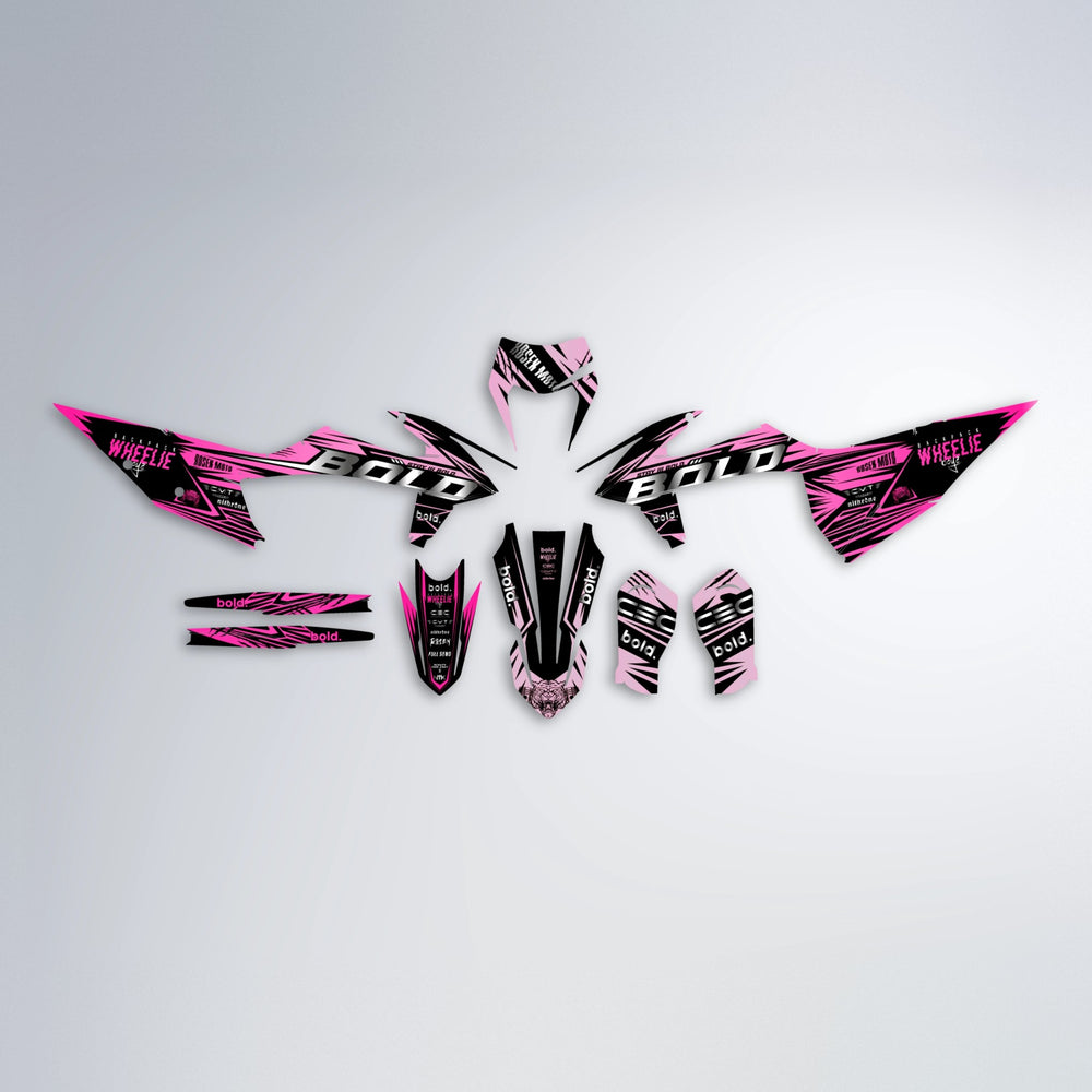 SEBBE ROSEN graphics kit parts layout in Flamingo
