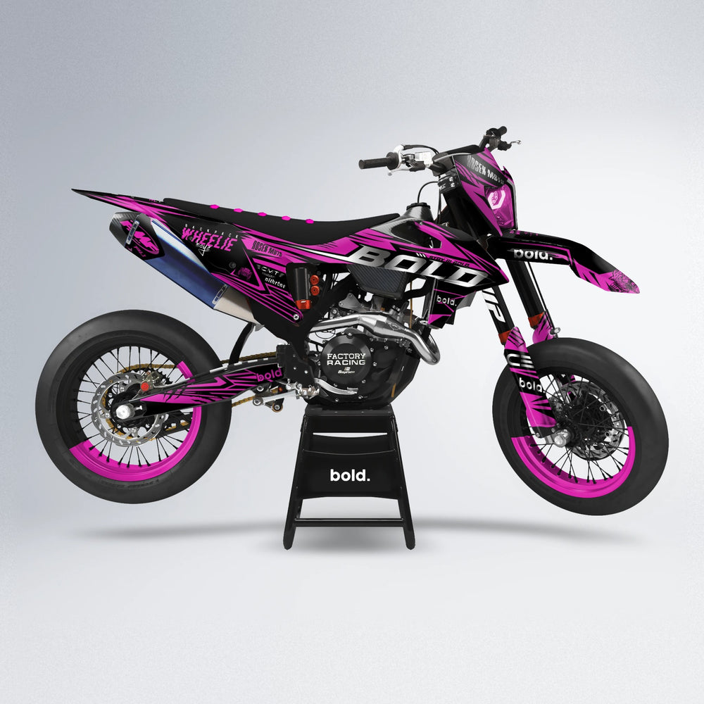 SEBBE ROSEN supermoto graphics kit in Pink