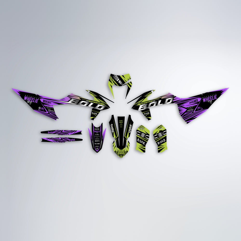 SEBBE ROSEN graphics kit parts layout in Purple & Yellow