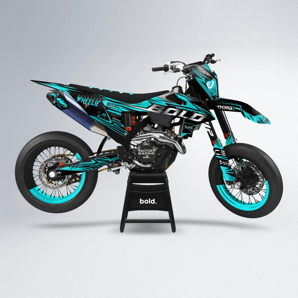 SEBBE ROSEN supermoto graphics kit in Teal