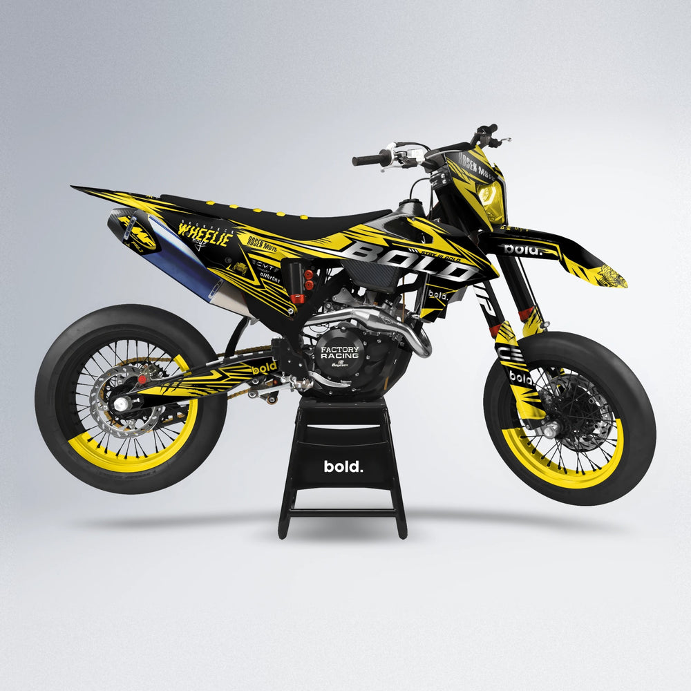 SEBBE ROSEN supermoto graphics kit in Yellow