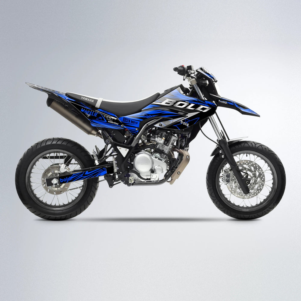 SEBBE ROSEN Yamaha WR 125X supermoto graphics kit in Blue