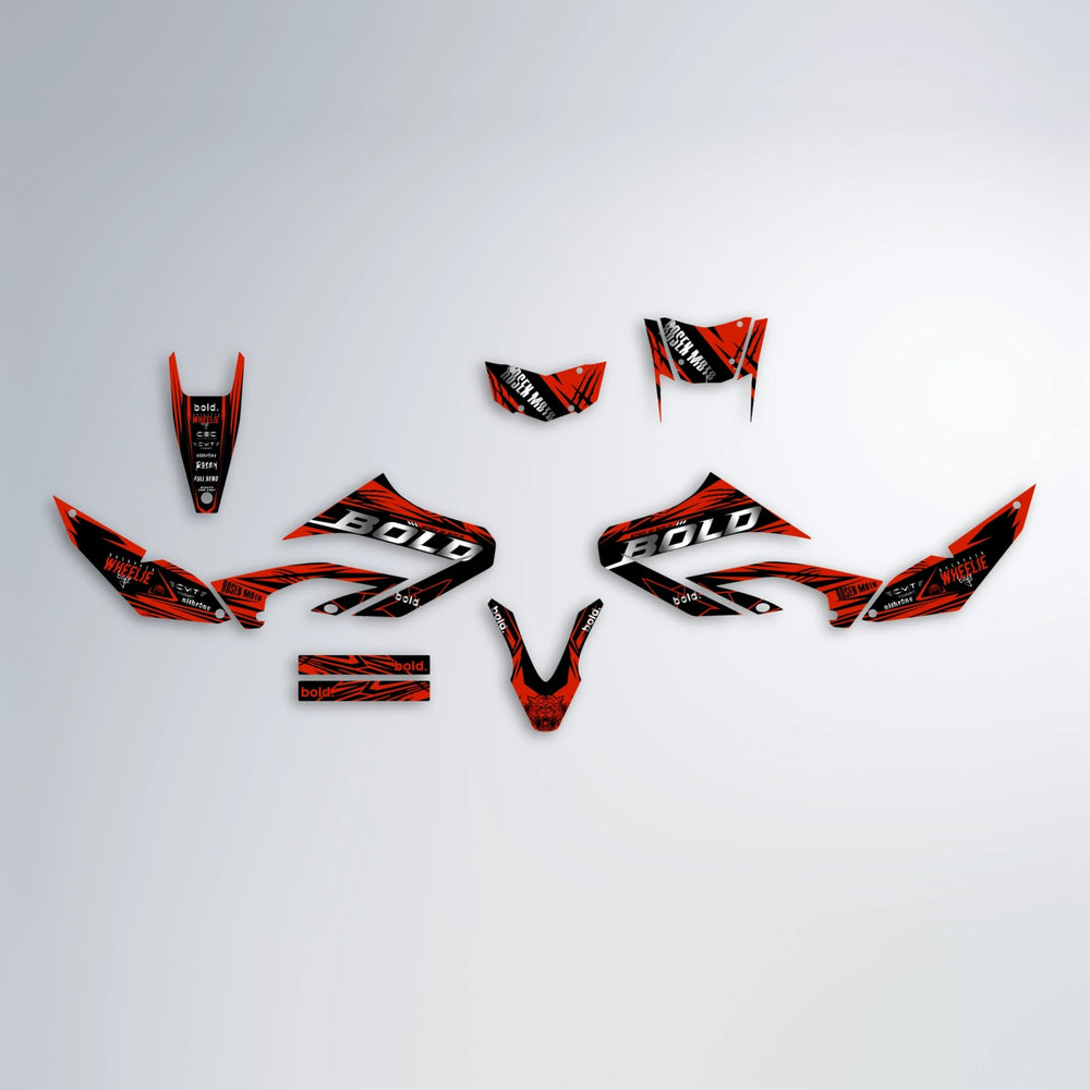 SEBBE ROSEN Yamaha WR 125X graphics kit parts layout in Custom Colour