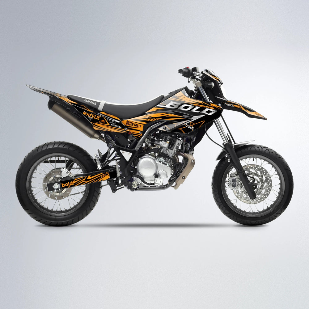 SEBBE ROSEN Yamaha WR 125X supermoto graphics kit in Orange