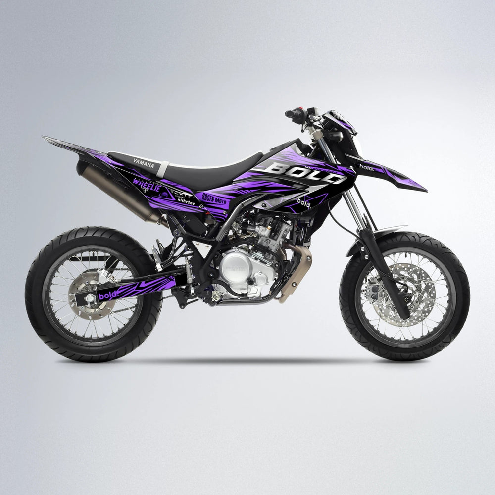SEBBE ROSEN Yamaha WR 125X supermoto graphics kit in Purple