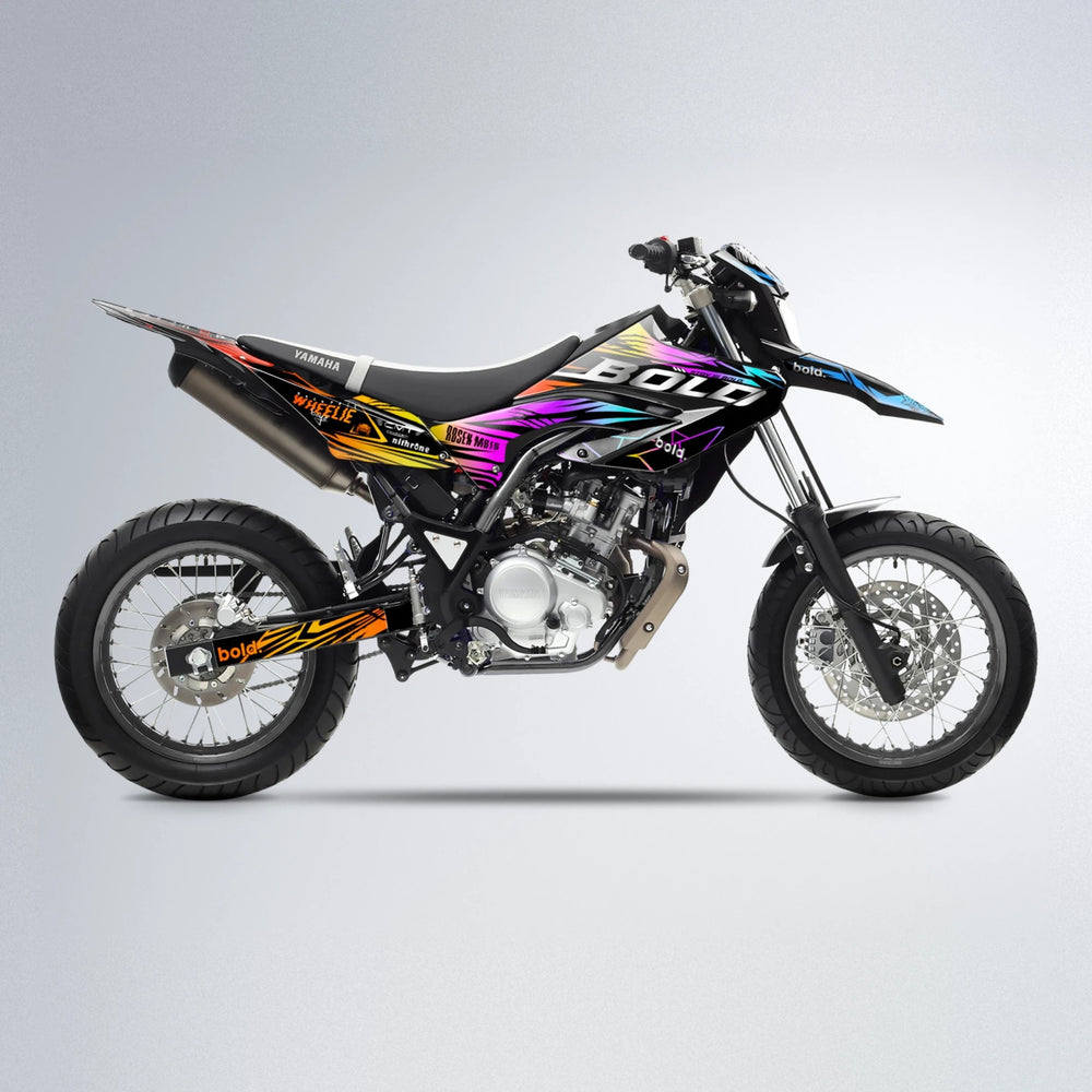SEBBE ROSEN Yamaha WR 125X supermoto graphics kit in Sunset Fade