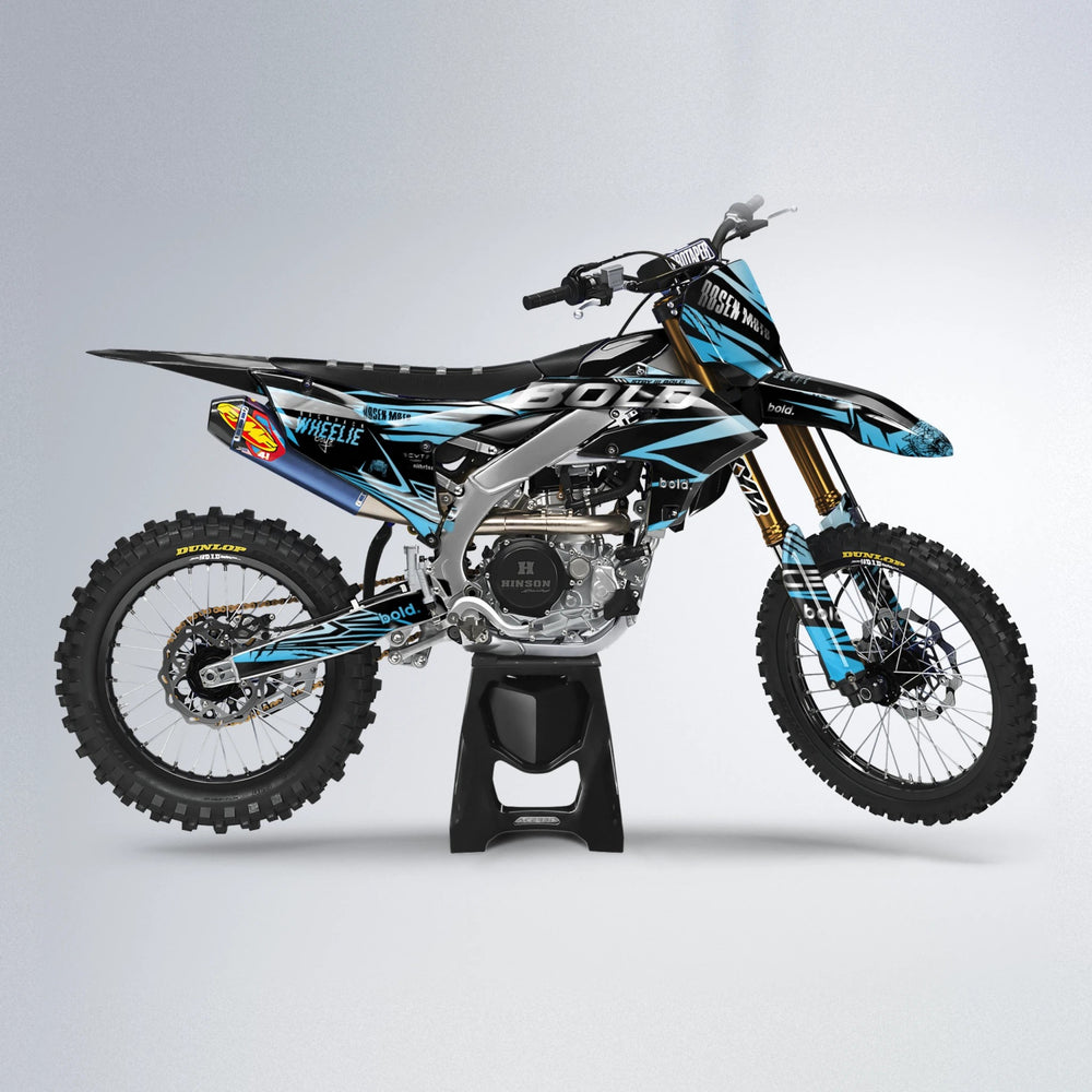 SEBBE ROSEN Yamaha YZF MX motocross graphics kit in Light Blue & White