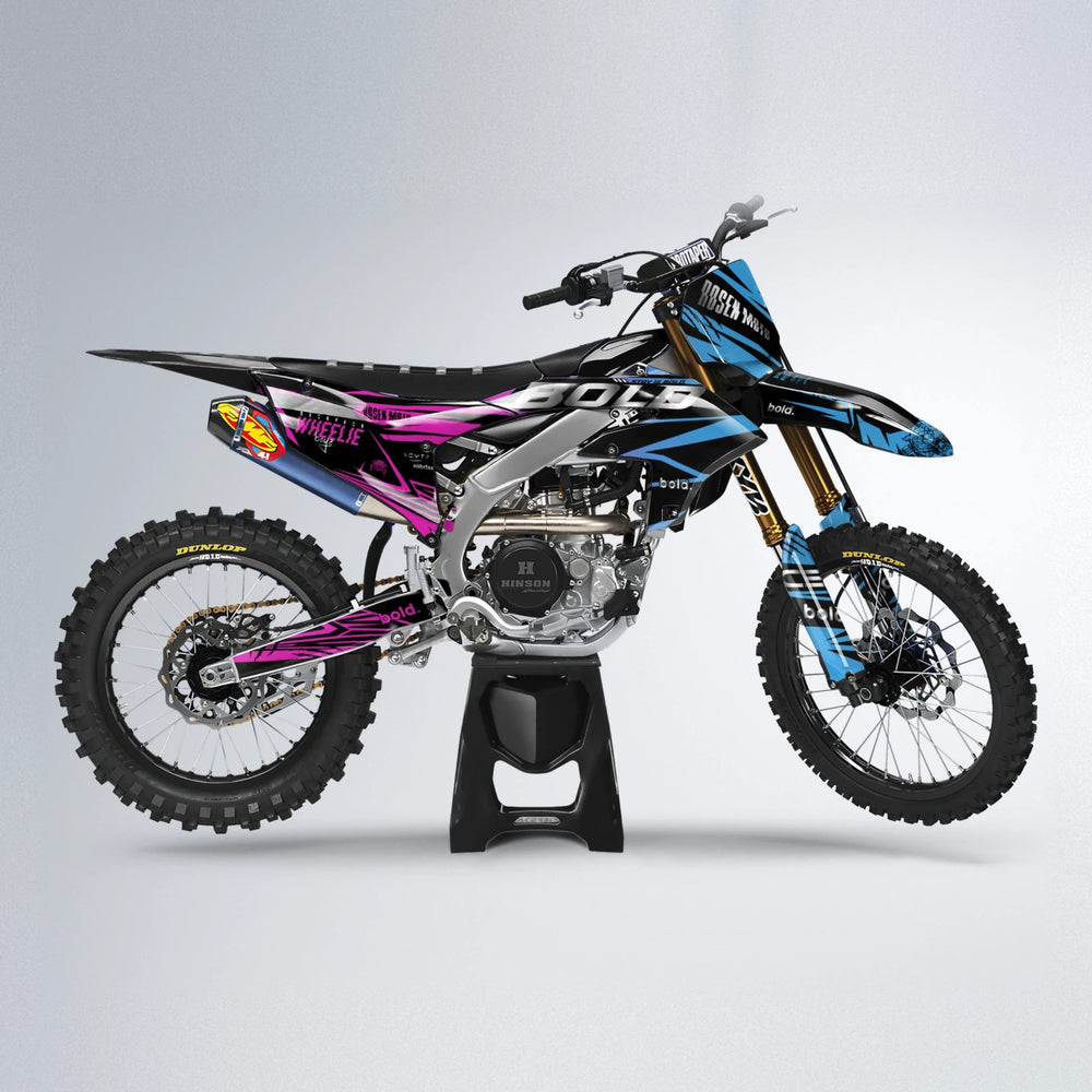 SEBBE ROSEN Yamaha YZF MX motocross graphics kit in Pink & Light Blue
