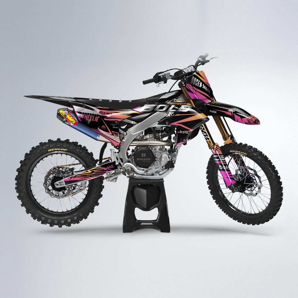 SEBBE ROSEN Yamaha YZF MX motocross graphics kit in Pink & Yellow