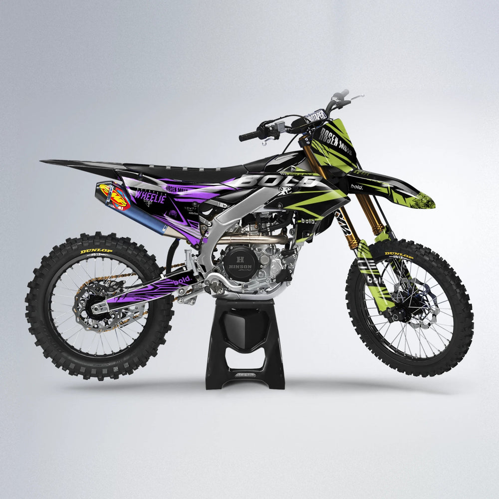 SEBBE ROSEN Yamaha YZF MX motocross graphics kit in Purple & Yellow