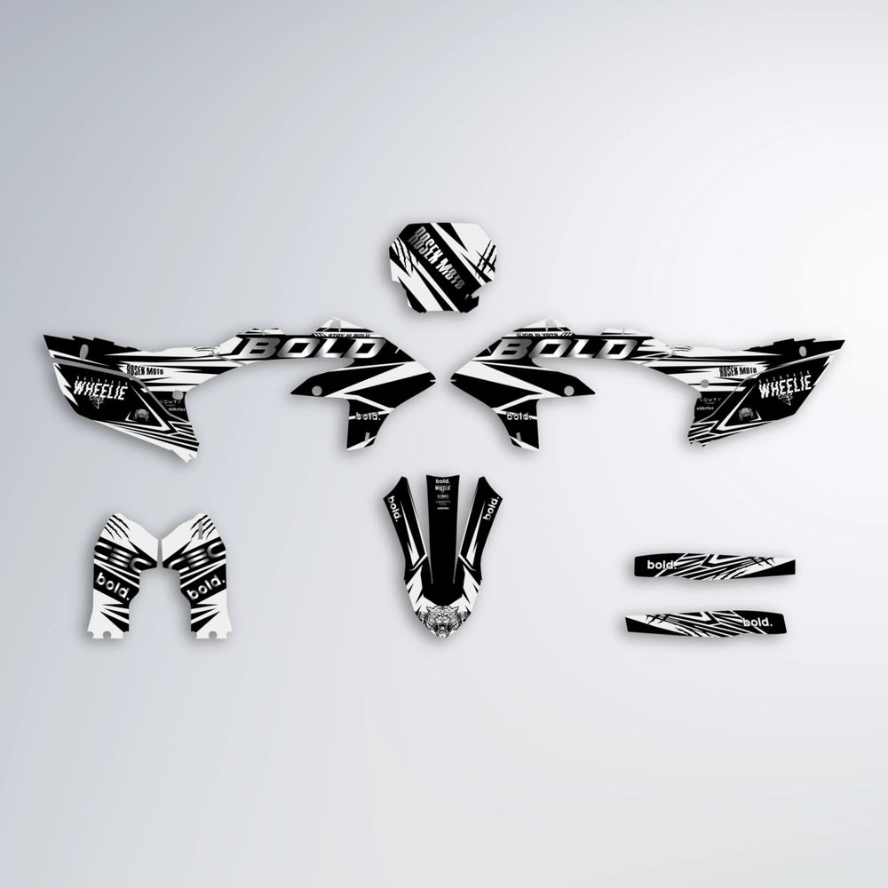 SEBBE ROSEN Yamaha YZF MX graphics kit parts layout in White