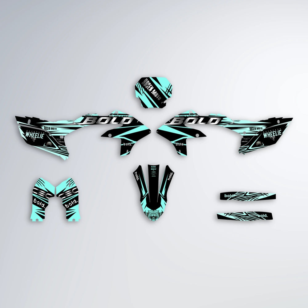 SEBBE ROSEN Yamaha YZF SM graphics kit parts layout in Mint