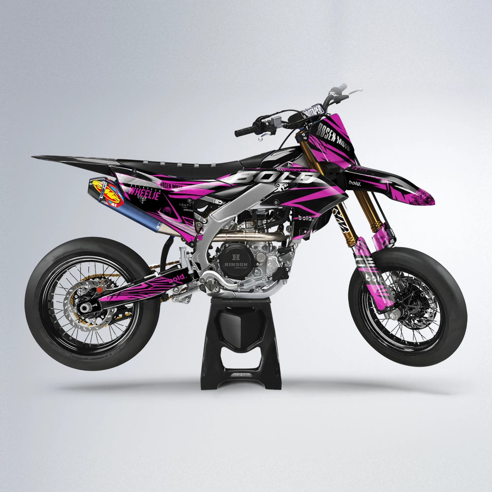 SEBBE ROSEN Yamaha YZF SM supermoto graphics kit in Pink
