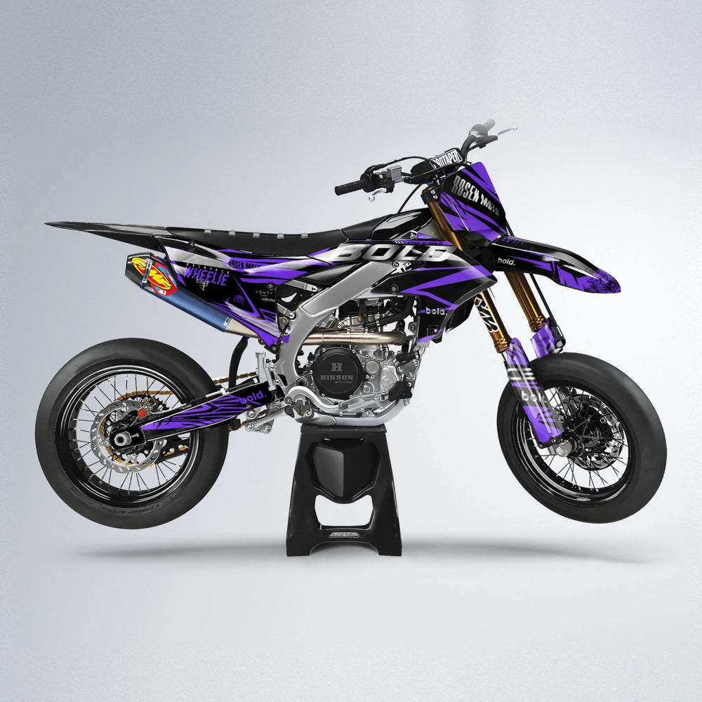 SEBBE ROSEN Yamaha YZF SM supermoto graphics kit in Purple