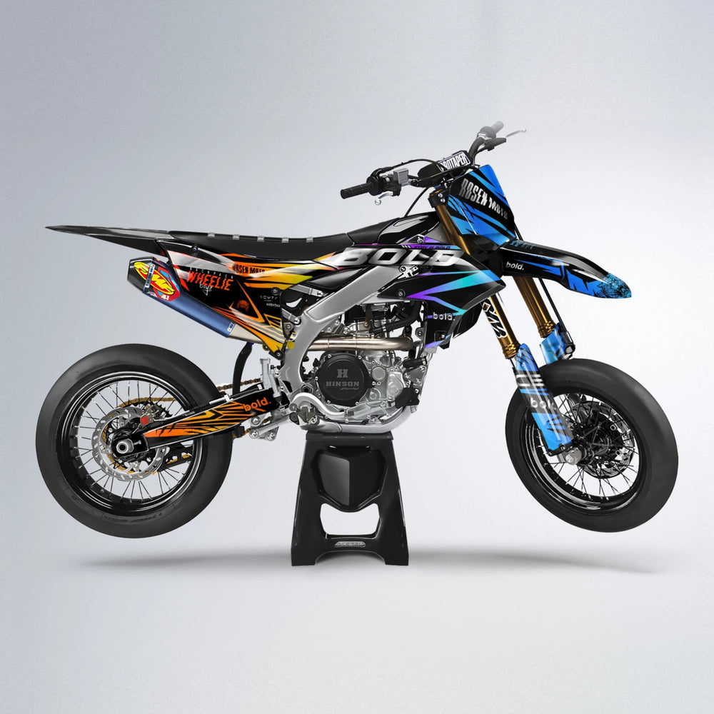 SEBBE ROSEN Yamaha YZF SM supermoto graphics kit in Sunset Fade