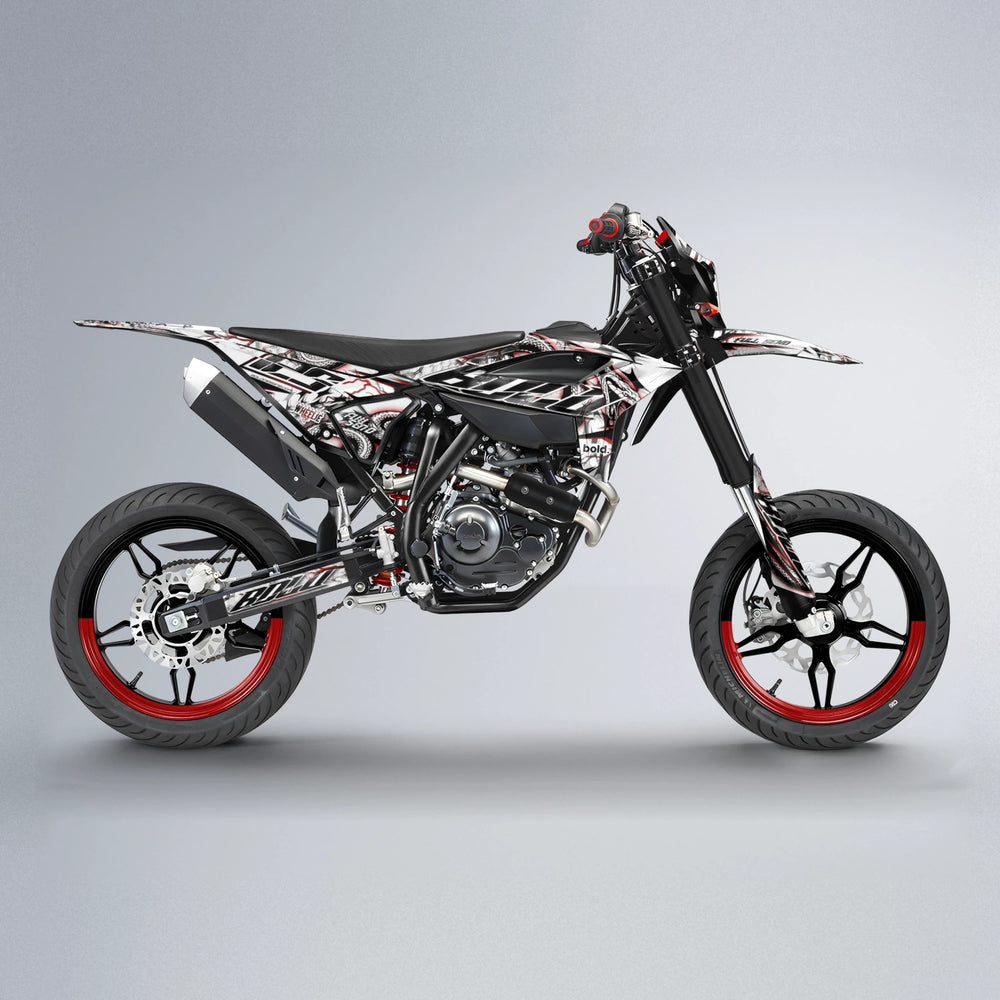 SERPENT Beta supermoto graphics kit in Black & Red