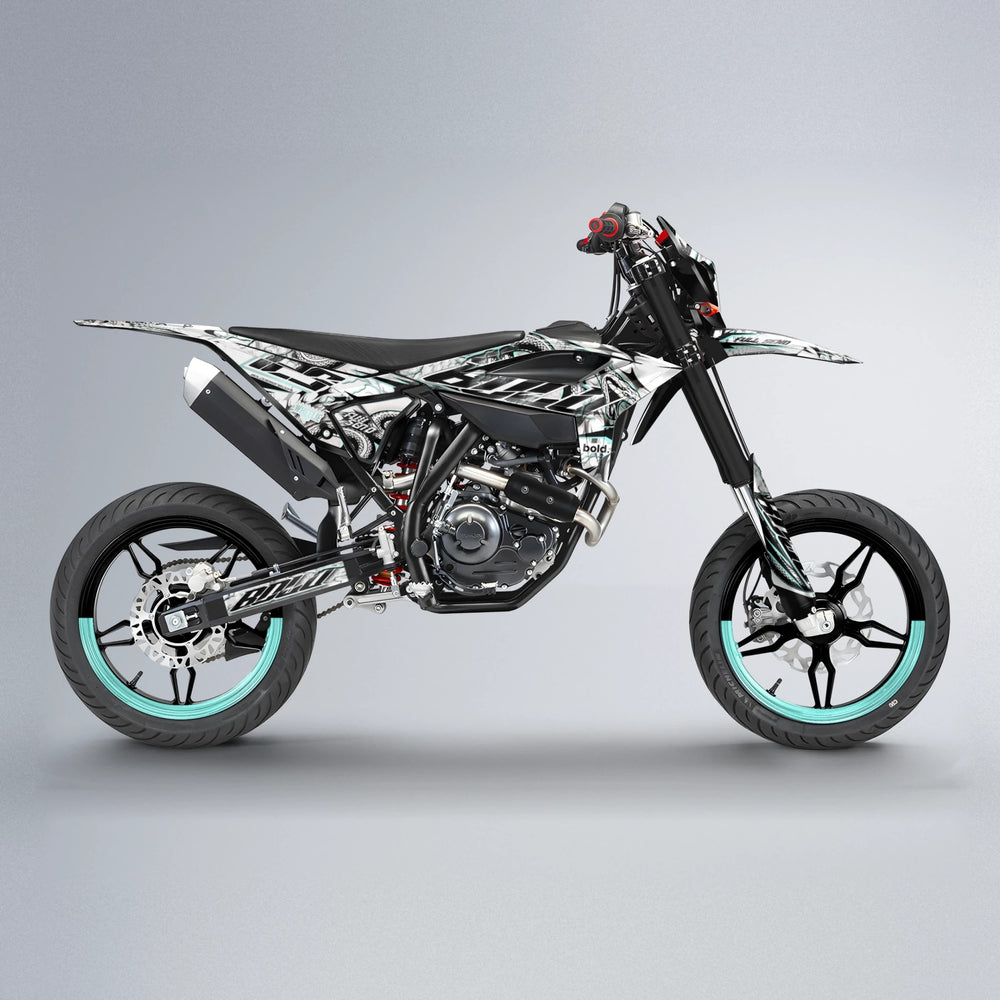 SERPENT Beta supermoto graphics kit in Mint