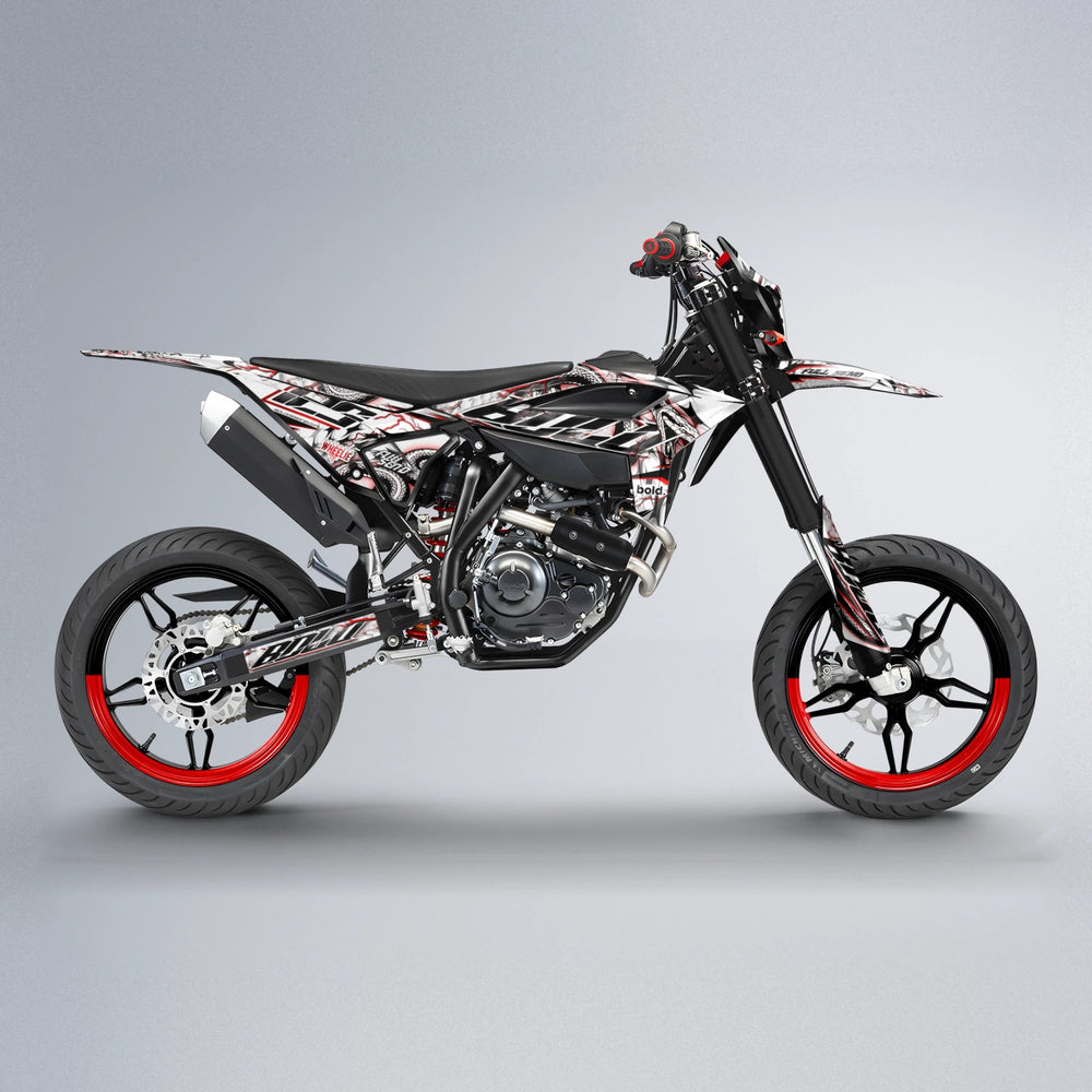 SERPENT Beta supermoto graphics kit in Red