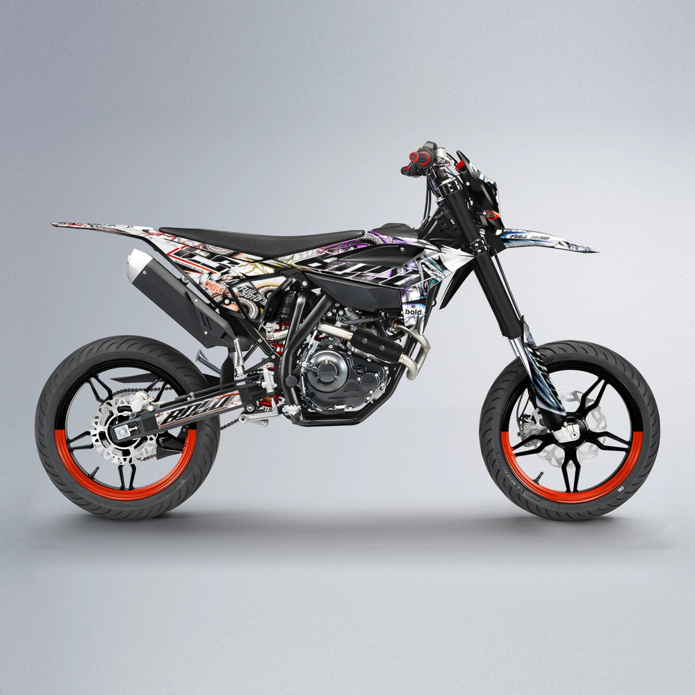 SERPENT Beta supermoto graphics kit in Sunset Fade