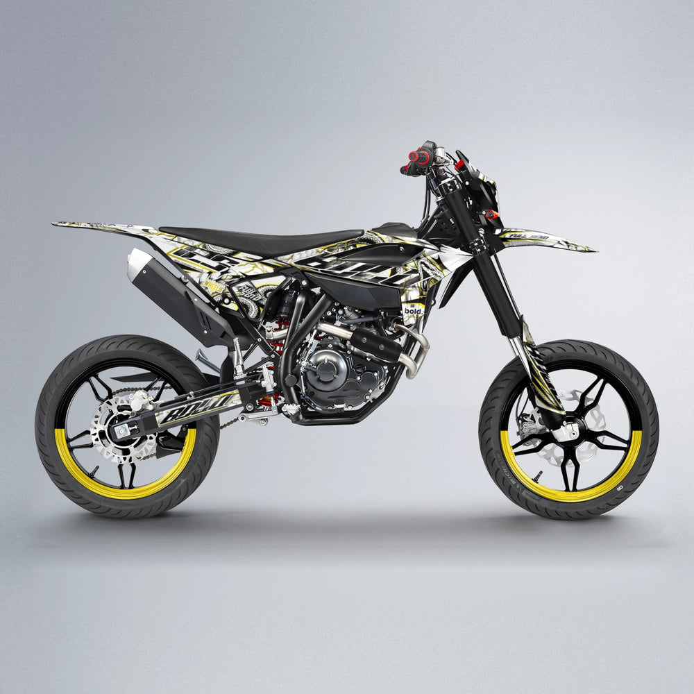 SERPENT Beta supermoto graphics kit in Yellow