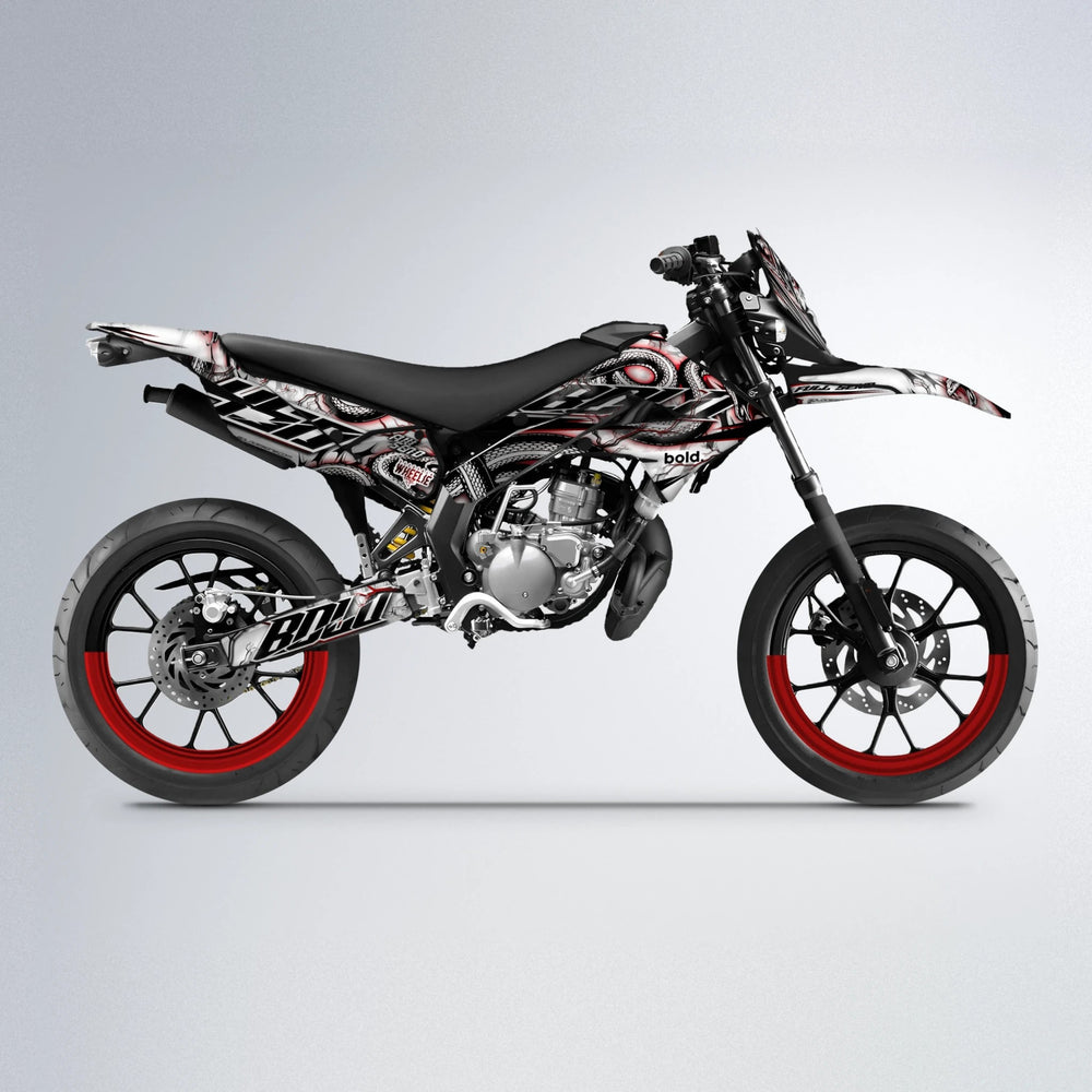 SERPENT Derbi Senda supermoto graphics kit in Black & Red
