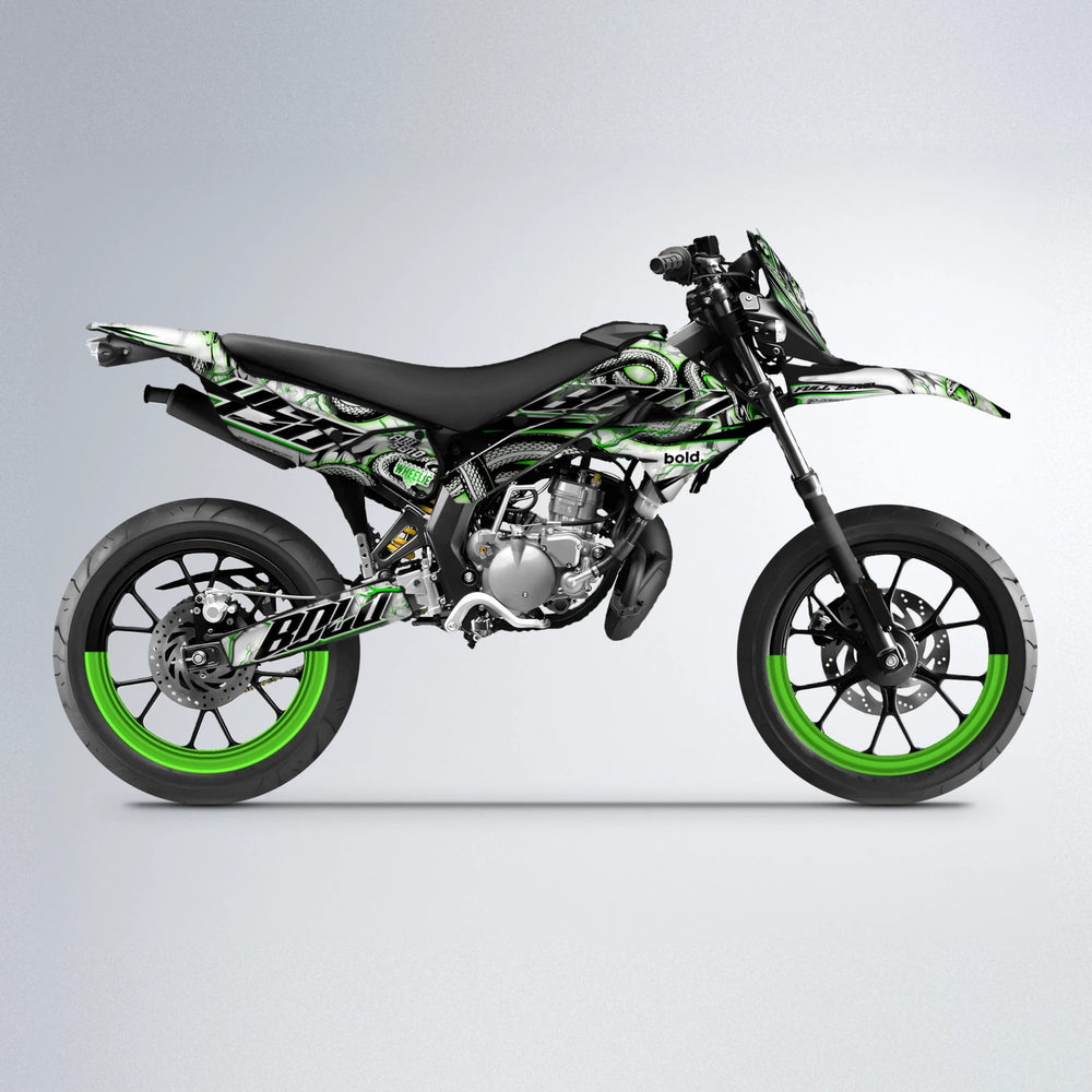 SERPENT Derbi Senda supermoto graphics kit in Green