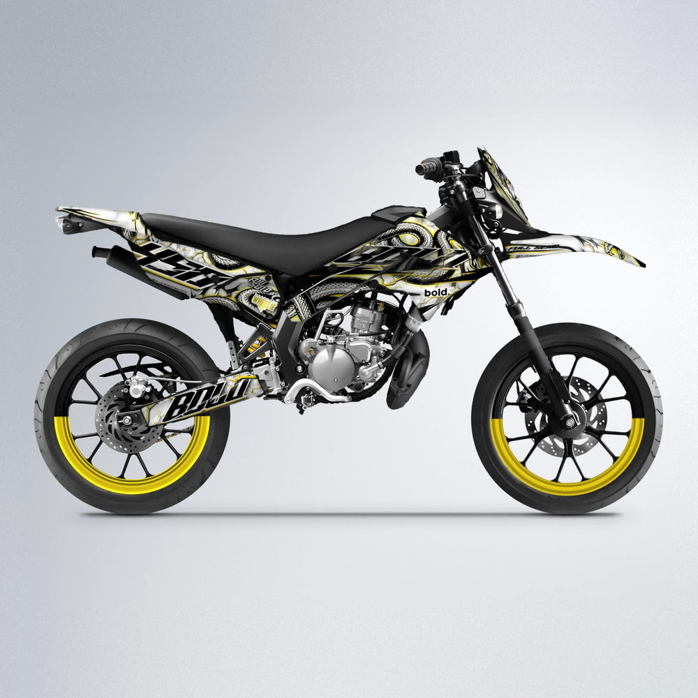 SERPENT Derbi Senda supermoto graphics kit in Yellow
