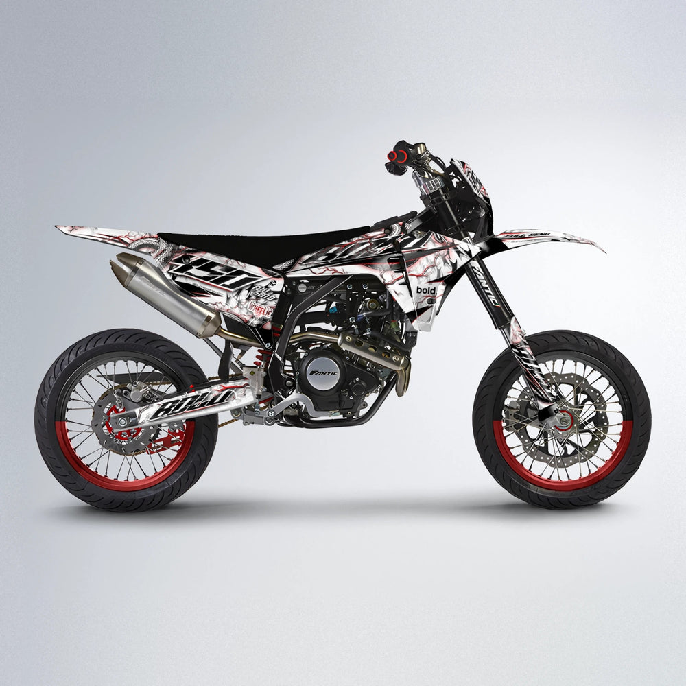 SERPENT Fantic supermoto graphics kit in Black & Red