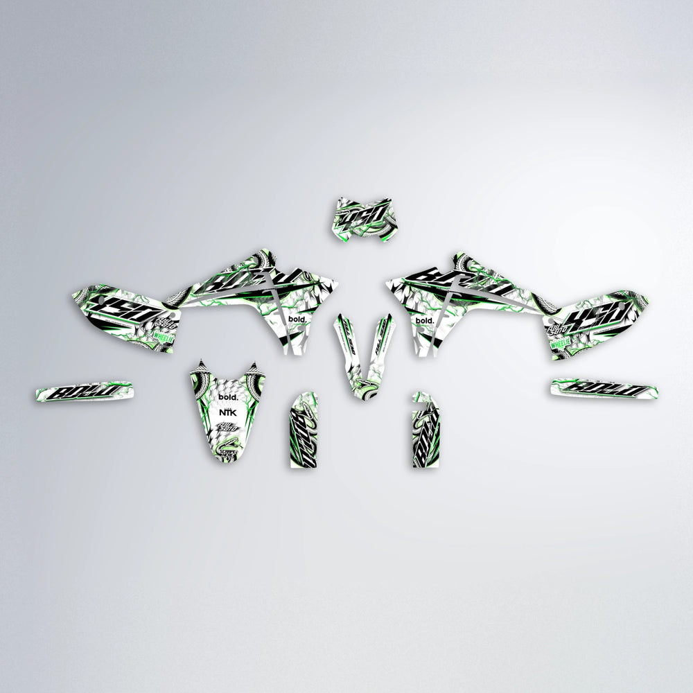 SERPENT Fantic graphics kit parts layout in Green