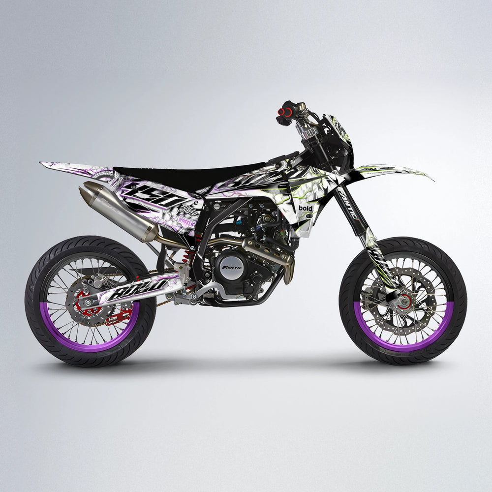 SERPENT Fantic supermoto graphics kit in Purple & Yellow