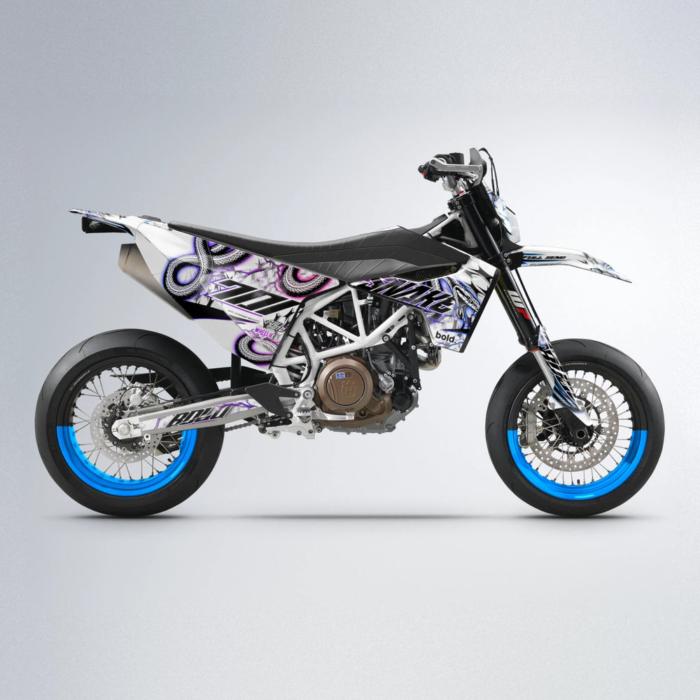 SERPENT Husqvarna 701 supermoto graphics kit in Blue Purple Fade