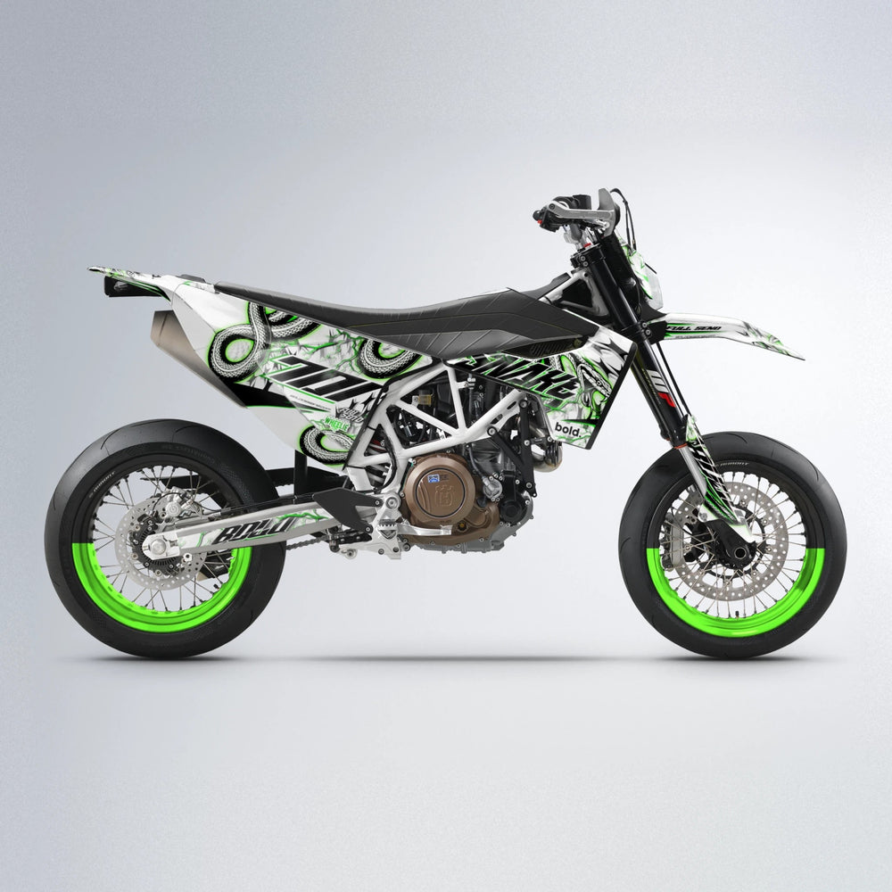 SERPENT Husqvarna 701 supermoto graphics kit in Green