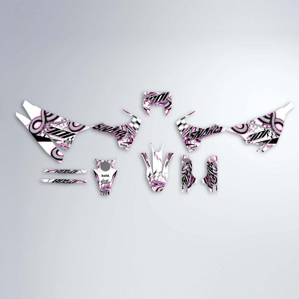 SERPENT Husqvarna 701 graphics kit parts layout in Pink