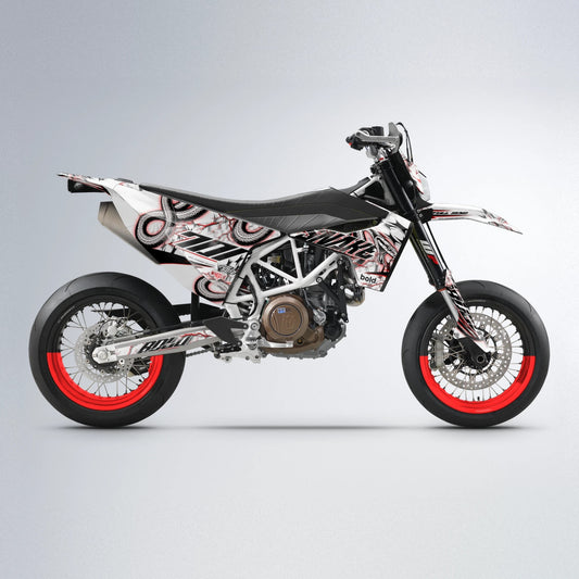 SERPENT Husqvarna 701 supermoto graphics kit in Red