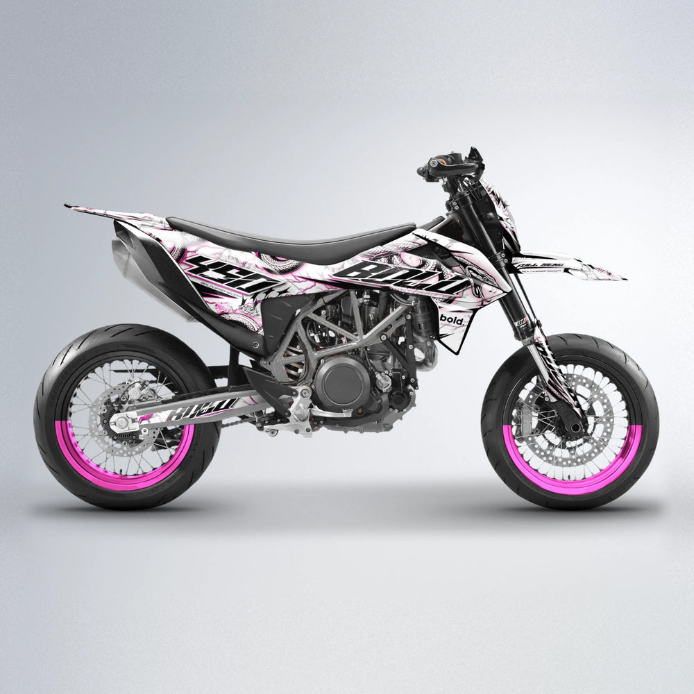 SERPENT KTM SMC 690 supermoto graphics kit in Flamingo