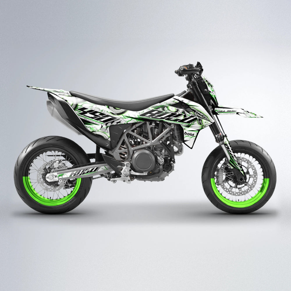 SERPENT KTM SMC 690 supermoto graphics kit in Green