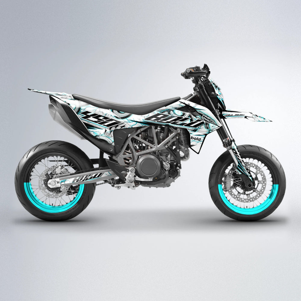 SERPENT KTM SMC 690 supermoto graphics kit in Teal