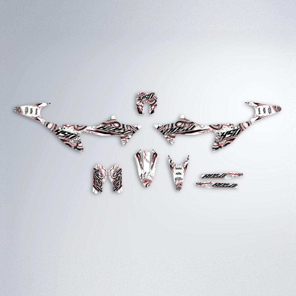 SERPENT Stark Varg MX graphics kit parts layout in Custom Colour