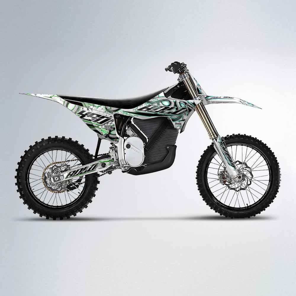 SERPENT Stark Varg MX motocross graphics kit in Cyan & Green
