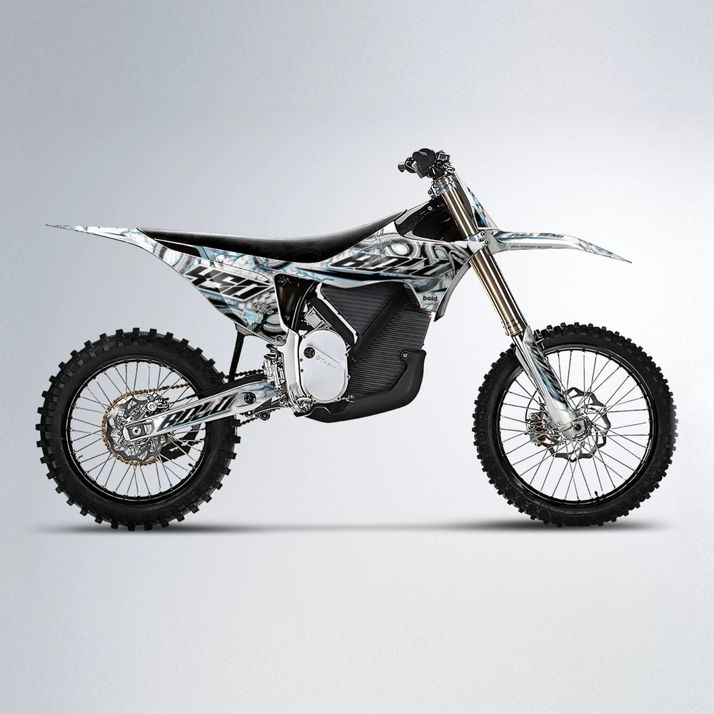 SERPENT Stark Varg MX motocross graphics kit in Light Blue & White