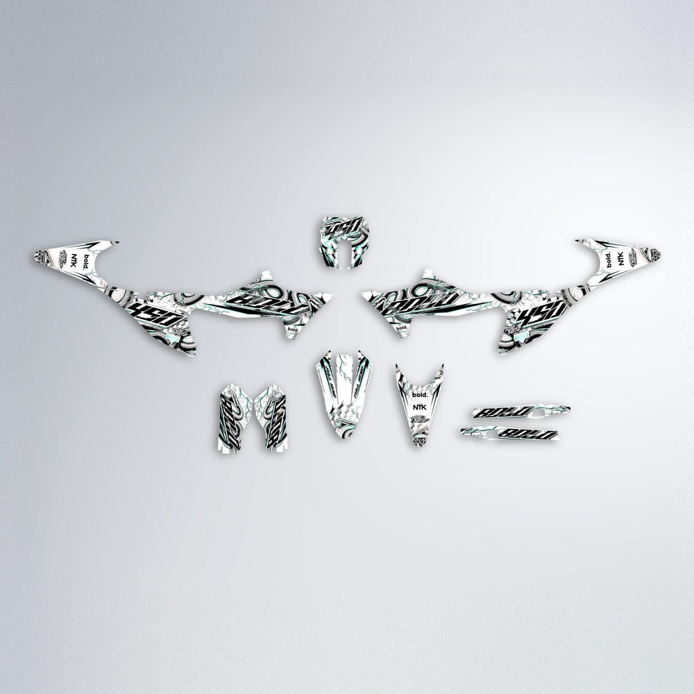 SERPENT Stark Varg MX graphics kit parts layout in Mint