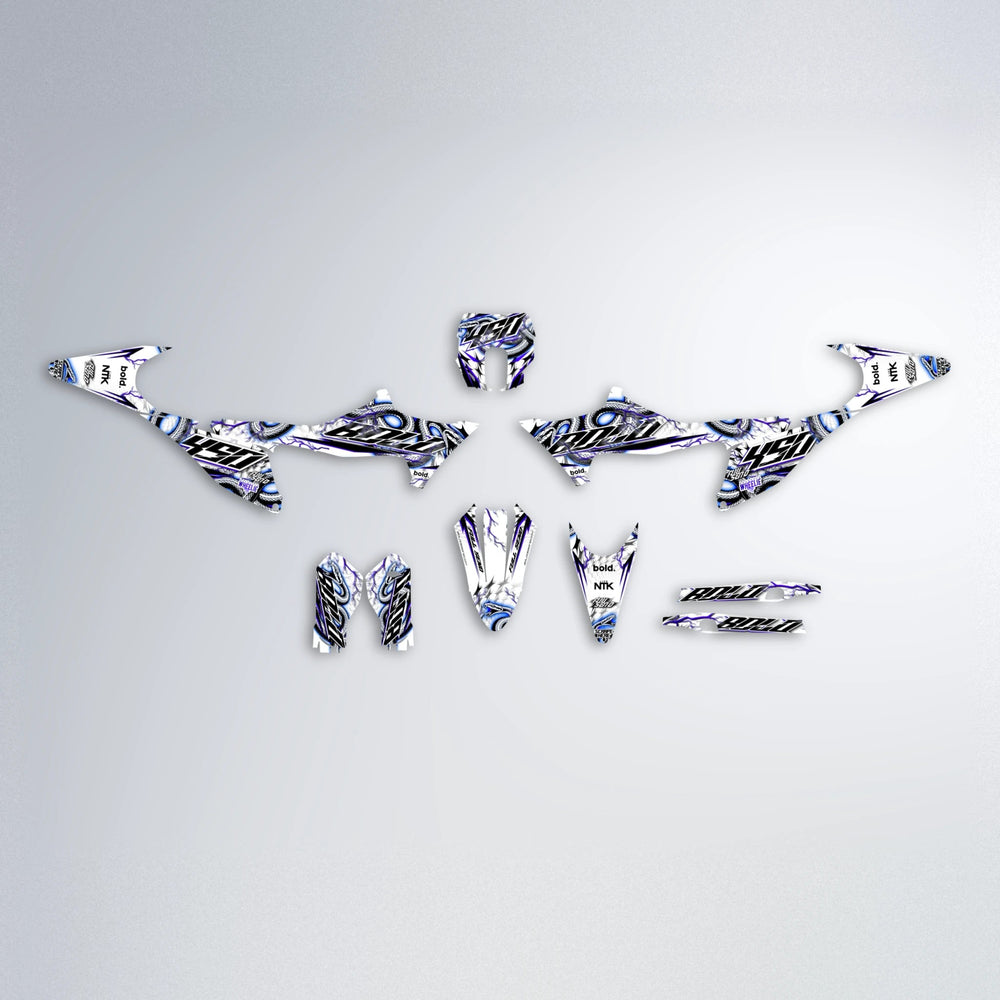 SERPENT Stark Varg SM graphics kit parts layout in Blue
