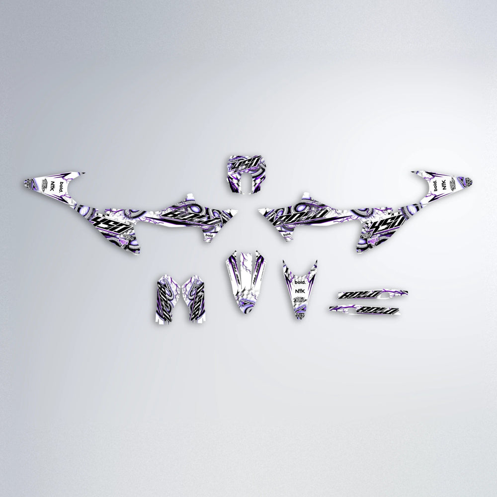 SERPENT Stark Varg SM graphics kit parts layout in Purple